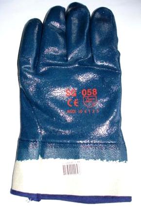 Gloves with nitrile coating