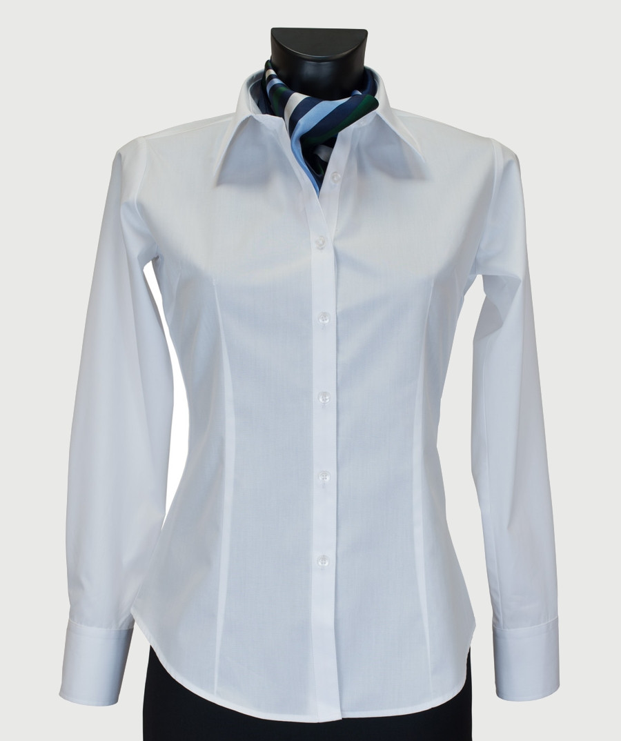 image Sieviešu blūze Nordic īsām pied., 60.izm., Balta