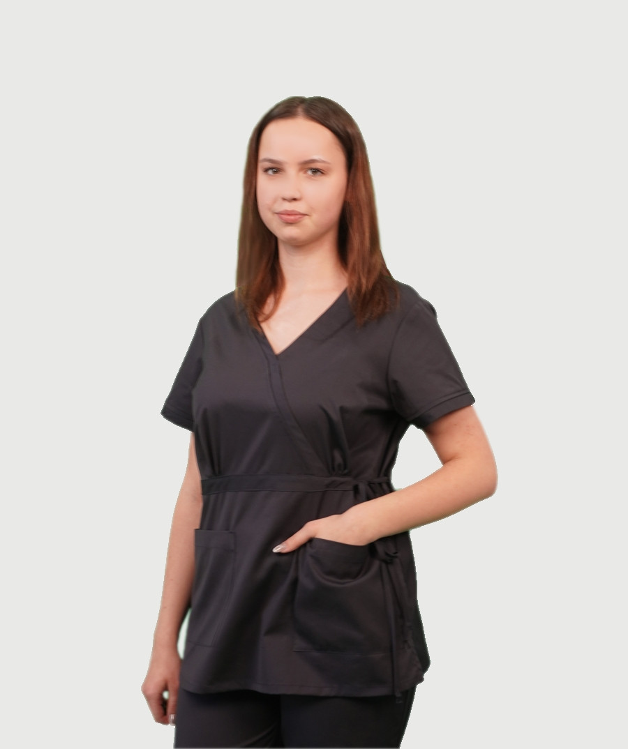 image APATI PROFI Dāmu V-veida izgr.krekls ar īsām piedurknēm 30902